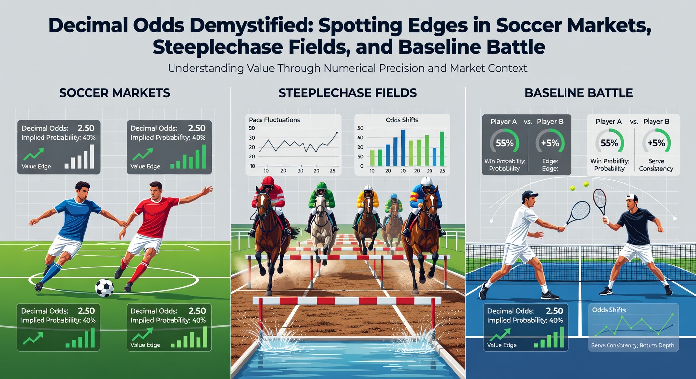 Comparison chart of decimal odds for a steeplechase race and tennis match across major UK bookmakers, illustrating price variances and potential value spots