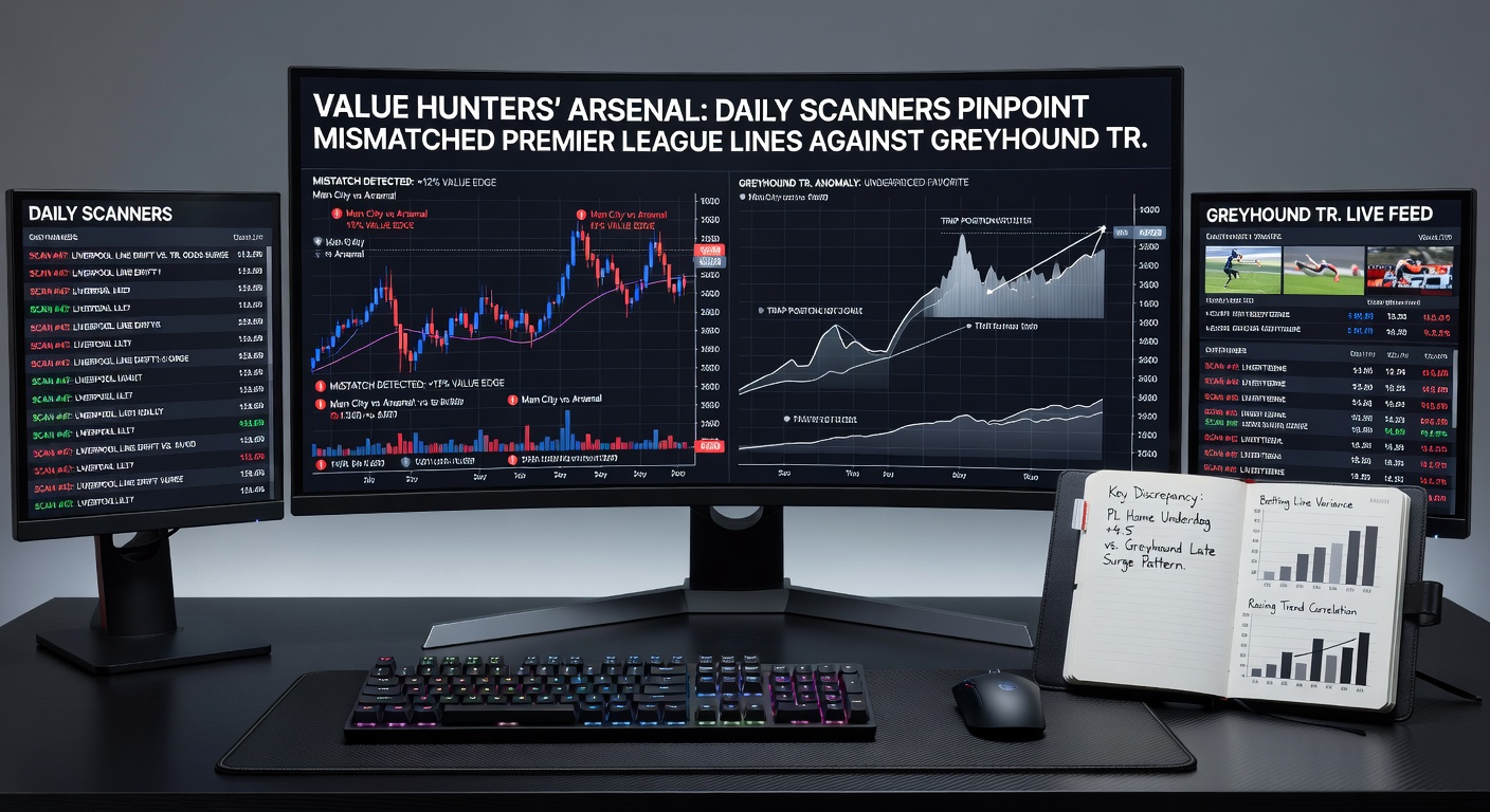 Close-up of tennis multi bet slip built from scanner alerts, showing Premier League mismatch influencing greyhound-calibrated odds for ATP and WTA legs