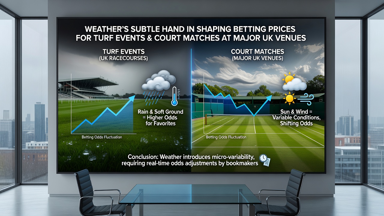 Tennis court maintenance crews managing surface conditions ahead of matches