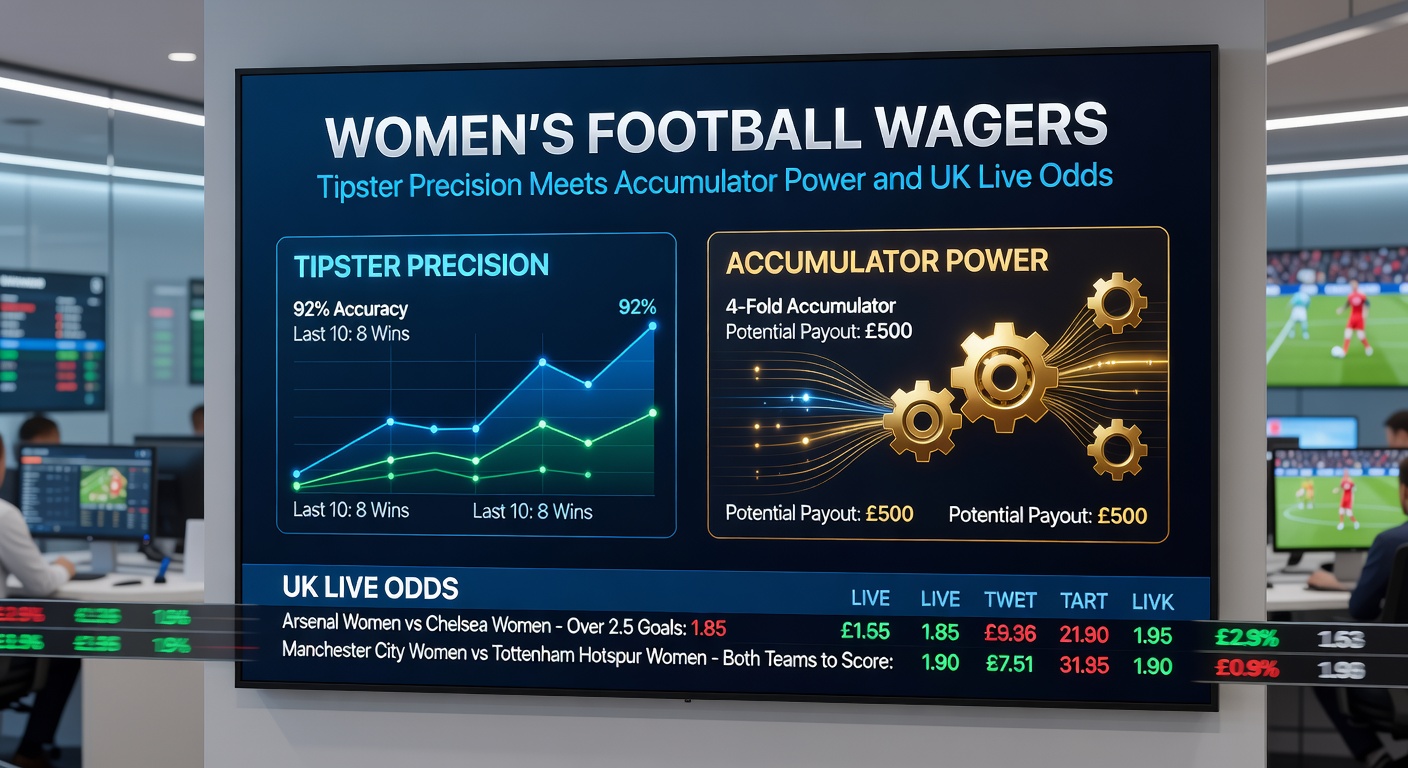 Dynamic chart displaying fluctuating UK live odds during a women's football match, illustrating tipster opportunities in accumulators